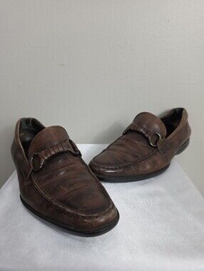 Tod's Men's Brown Leather Slip-On Dress Loafers Shoes
